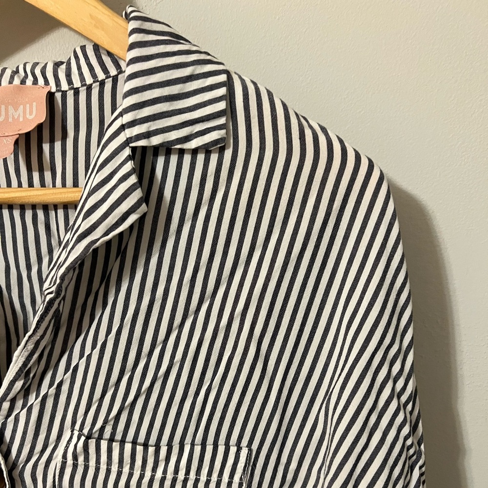 Show Me Your Mumu Lorolie Stripe Button Down Coverup Shirt - Picture 5 of 10
